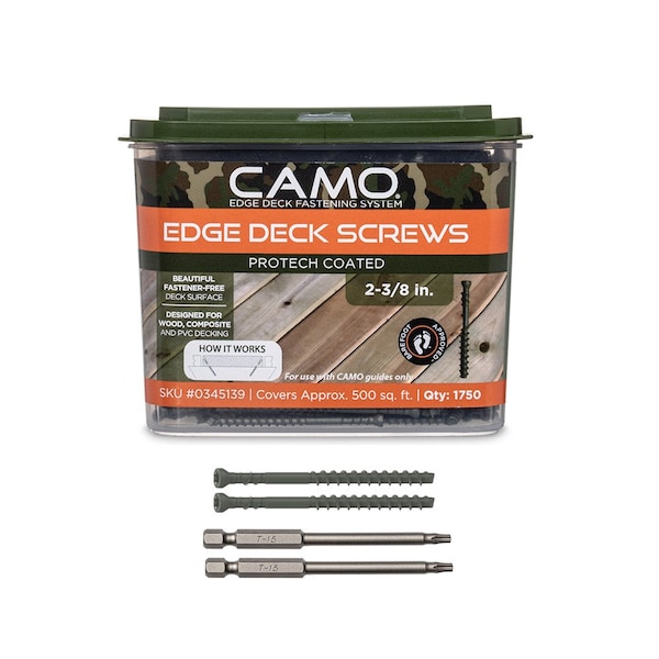 Camo Edge Deck Screws 2-3/8in ProTech 1750 ct, 1750PK 0345139 - main